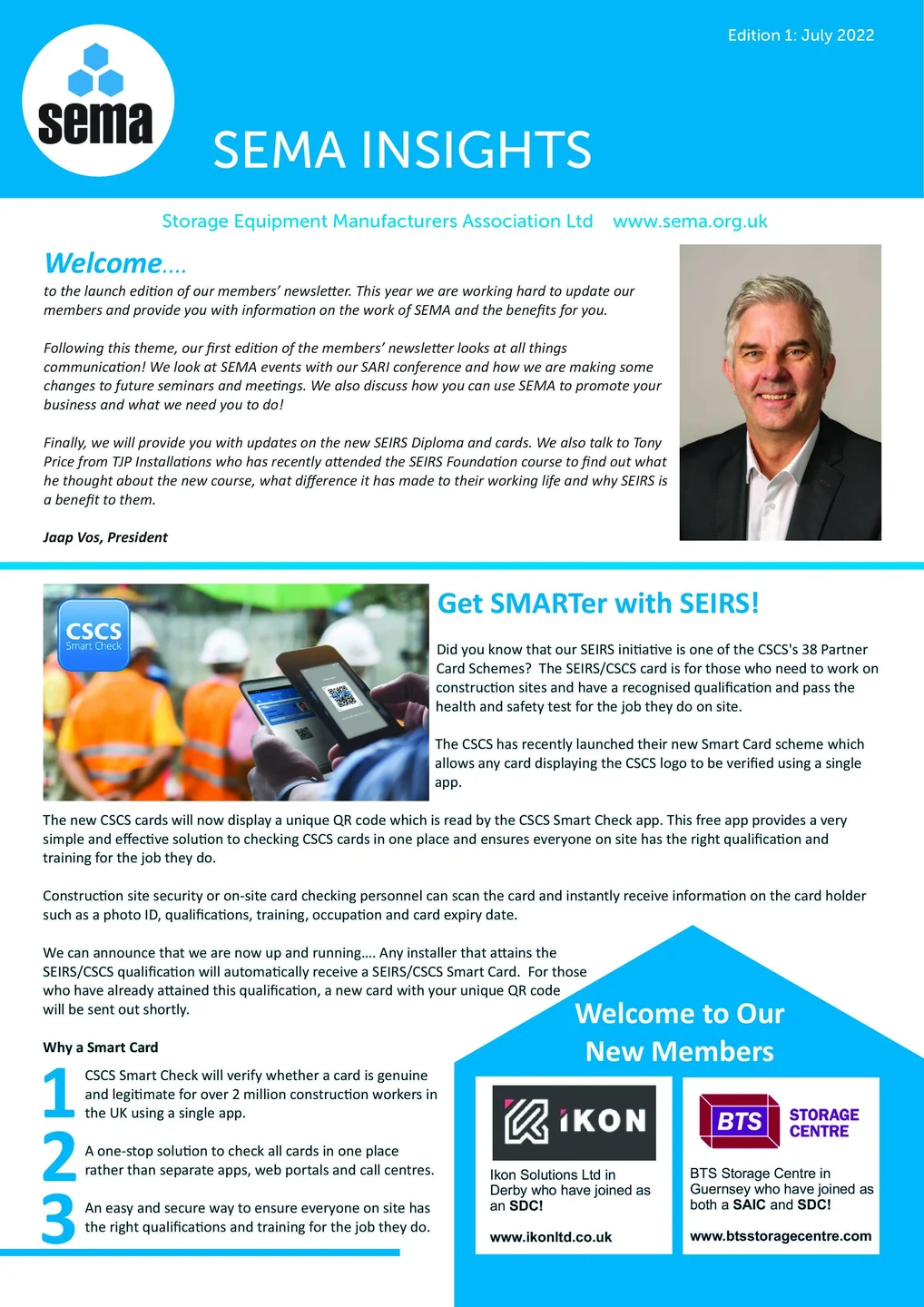 SEMA Members Newsletter Edition 1 July 2022