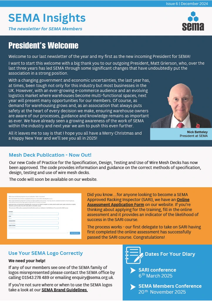 SEMA Members Newsletter Edition 6 December 2024
