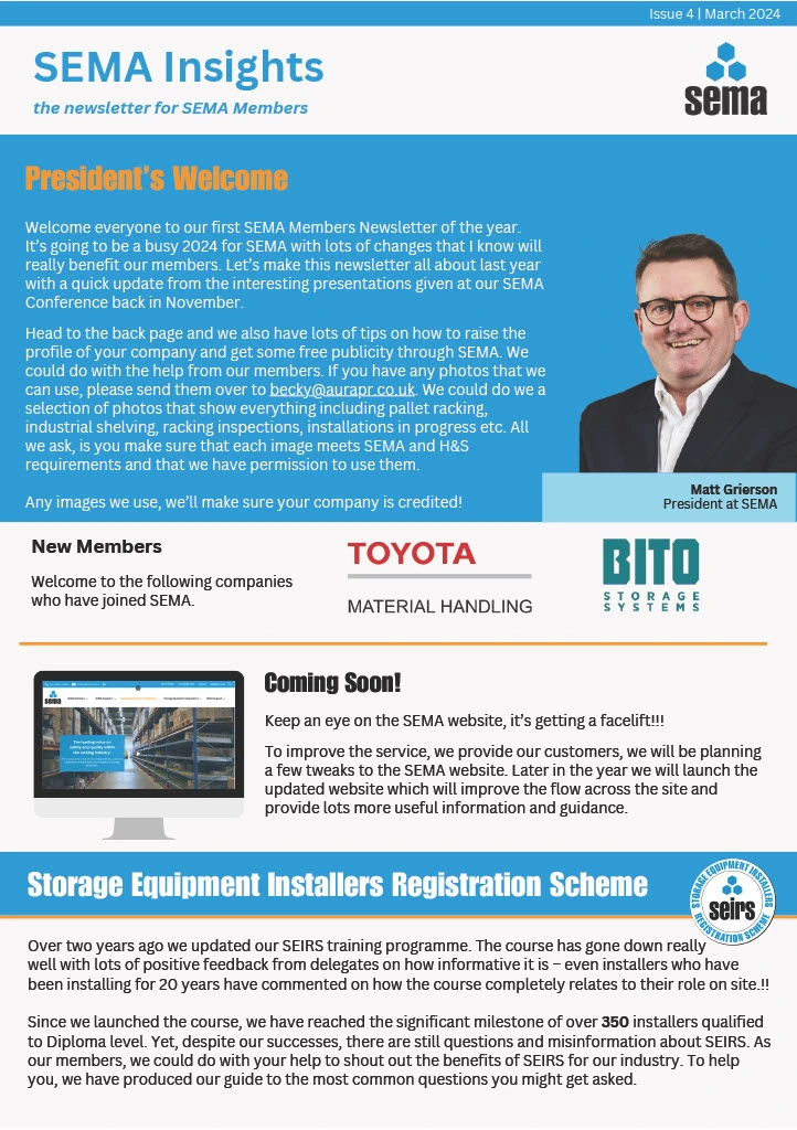 SEMA Members Newsletter Edition 4 - March 2023
