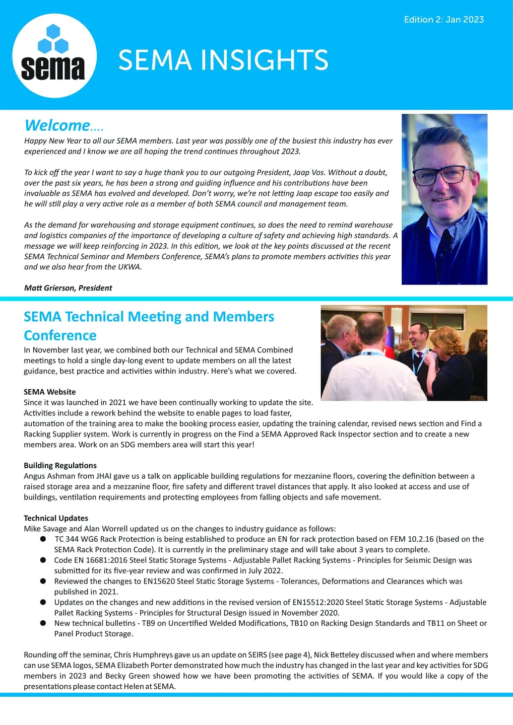 SEMA Members Newsletter Edition 2 - January 2023